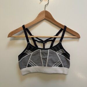 C9 Gray and White Criss Cross Sports Bra - Size Small